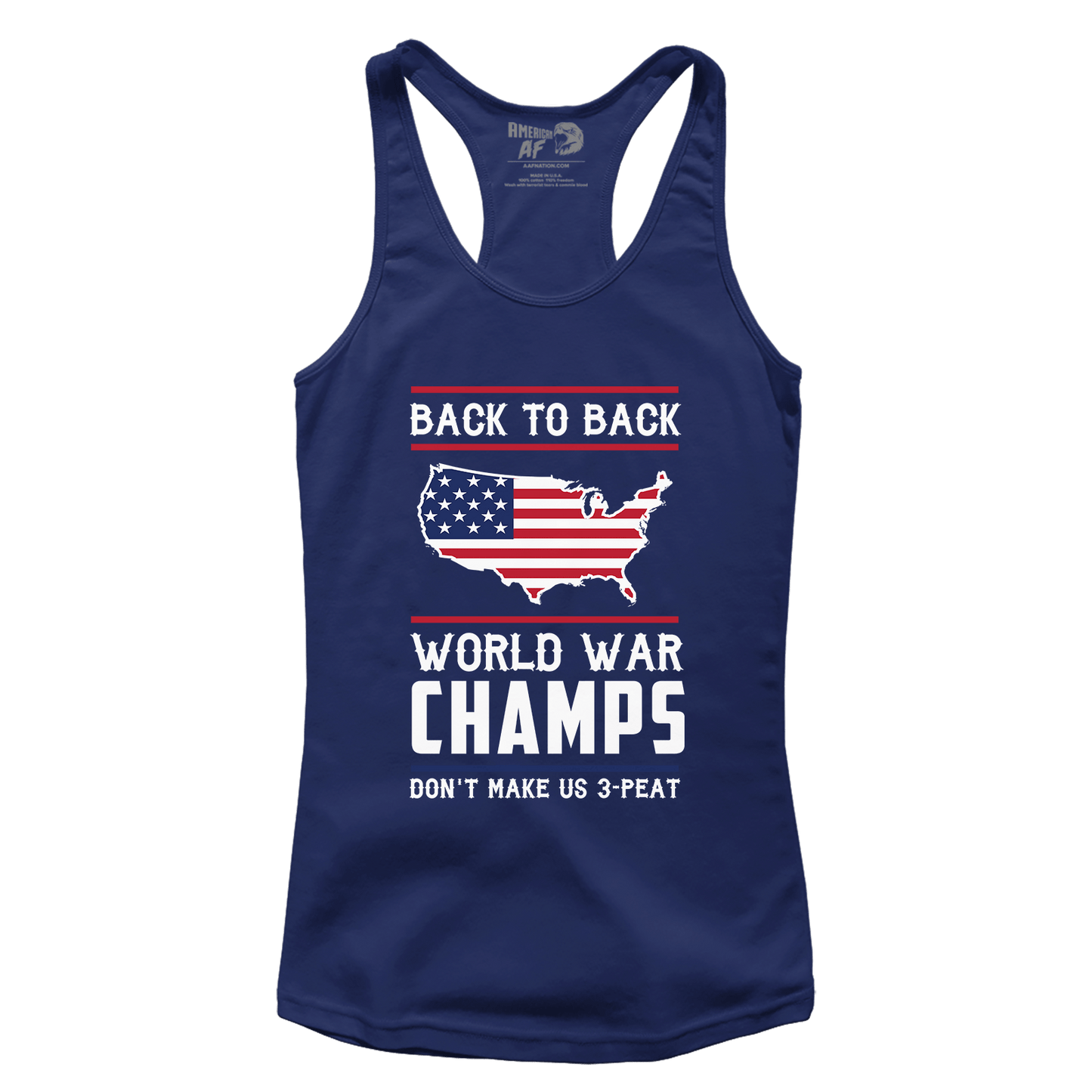 T-shirt Premium Ladies Racerback Tank / Navy / XS Back-To-Back World War Champs! V2 (Ladies)