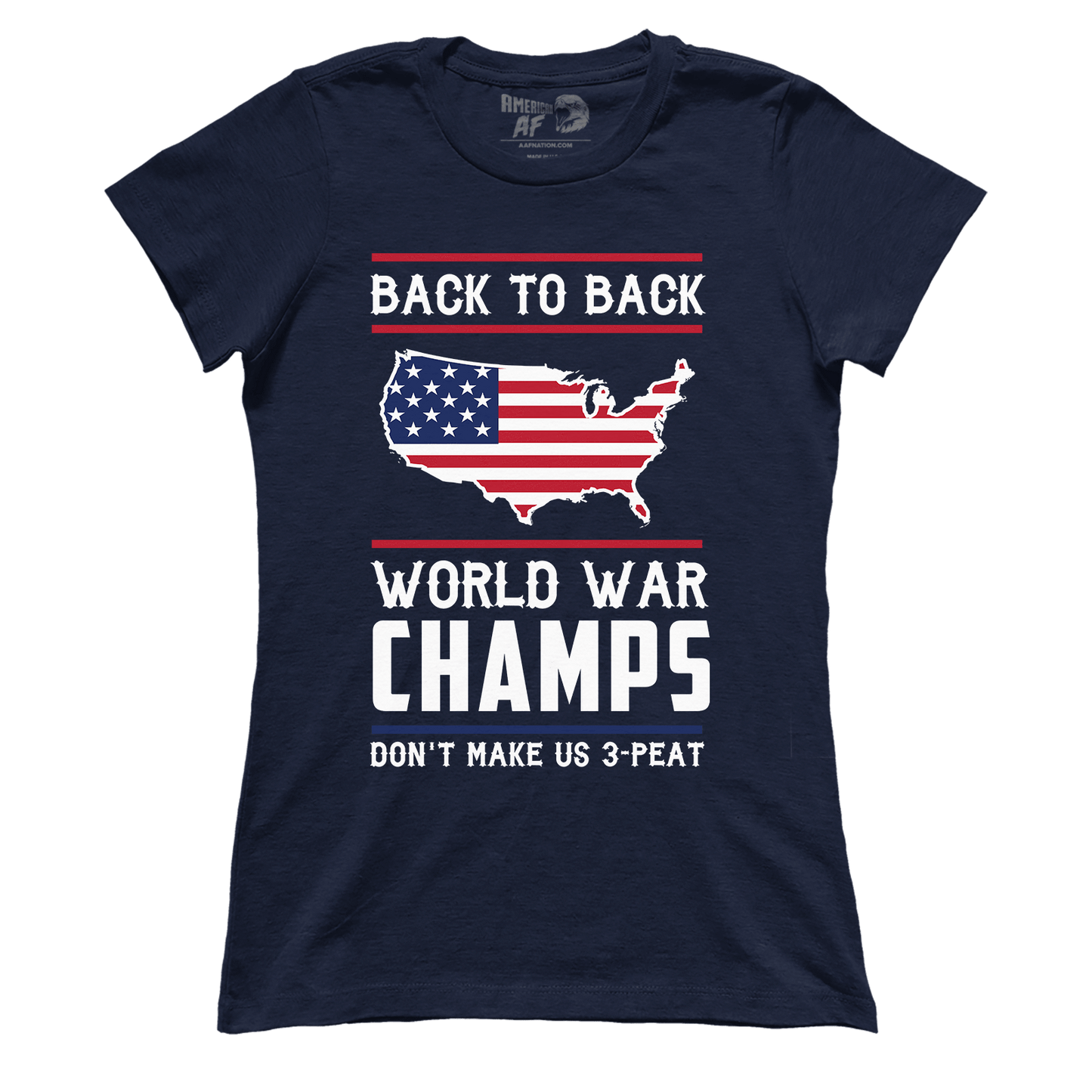 T-shirt Premium Ladies Tee / Navy / S Back-To-Back World War Champs! V2 (Ladies)