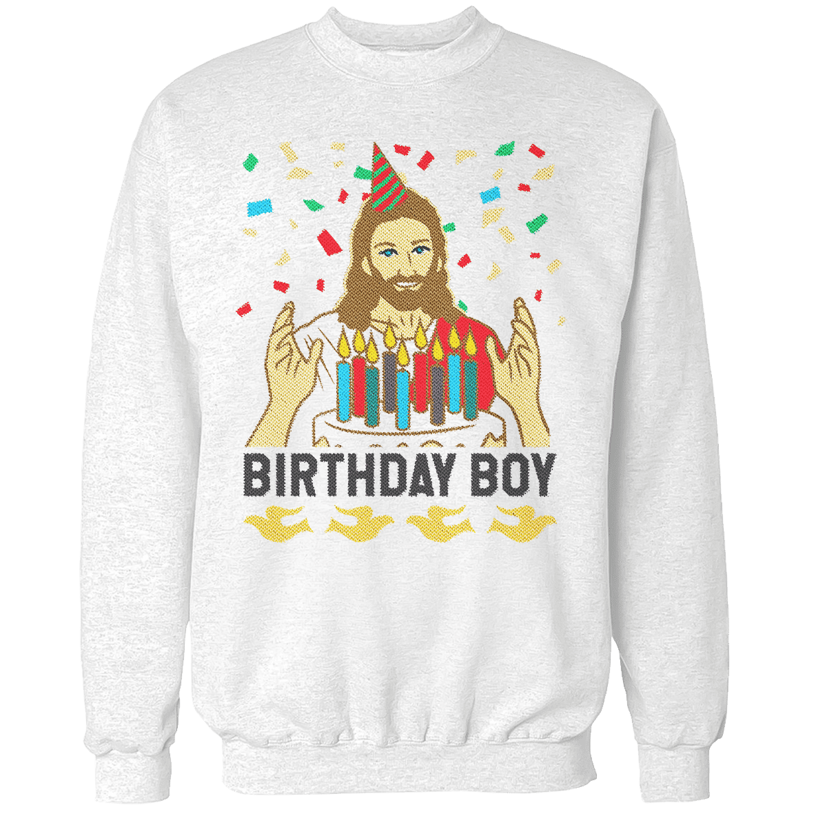 Raglan Premium Sweatshirt / White / S Birthday Boy