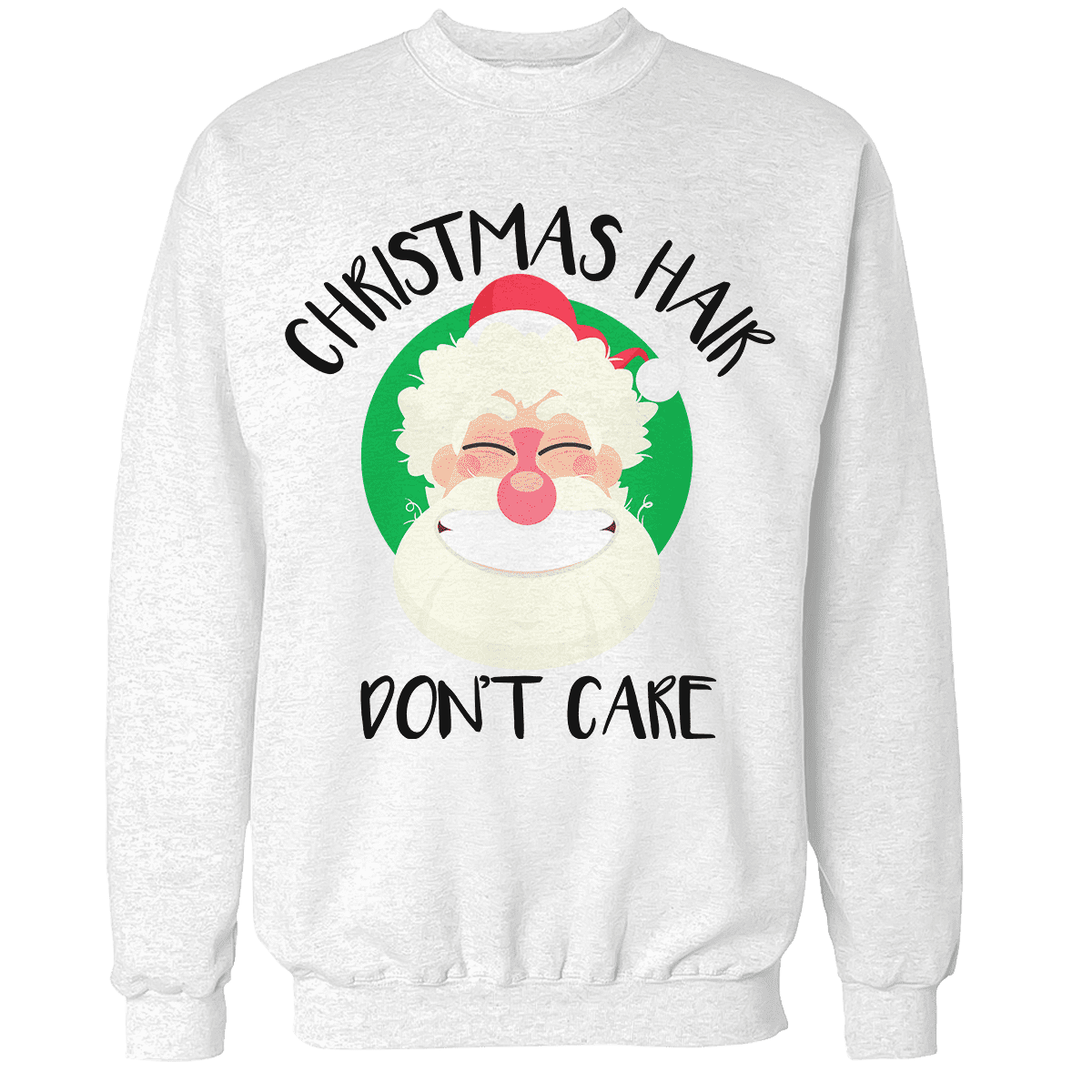 Raglan Premium Sweatshirt / White / S Christmas Hair Don't Care