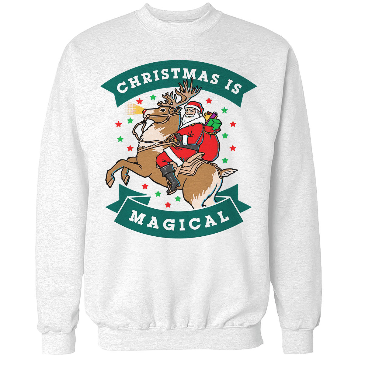 Raglan Premium Sweatshirt / White / S Christmas is Magical V1