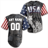 Shirt Custom Steel Camo America Baseball Jersey