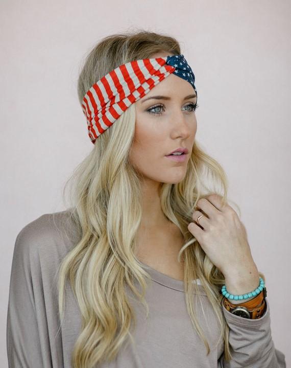 Accessories One Size Stars and Stripes Twisted Headband