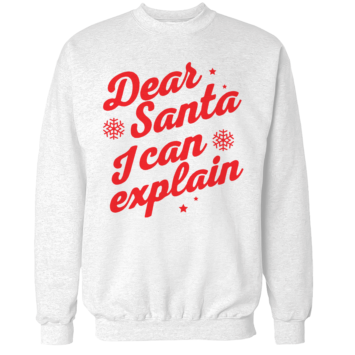 Raglan Premium Sweatshirt / White / S Dear Santa I Can Explain