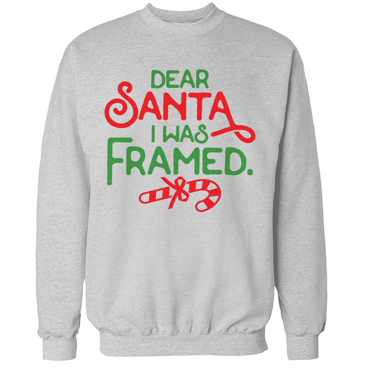 Raglan Premium Sweatshirt / Heather Gray / S Dear Santa, I was Framed
