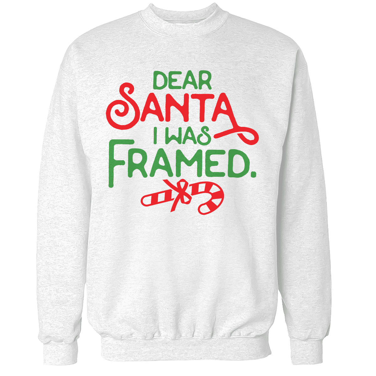 Raglan Premium Sweatshirt / White / S Dear Santa, I was Framed