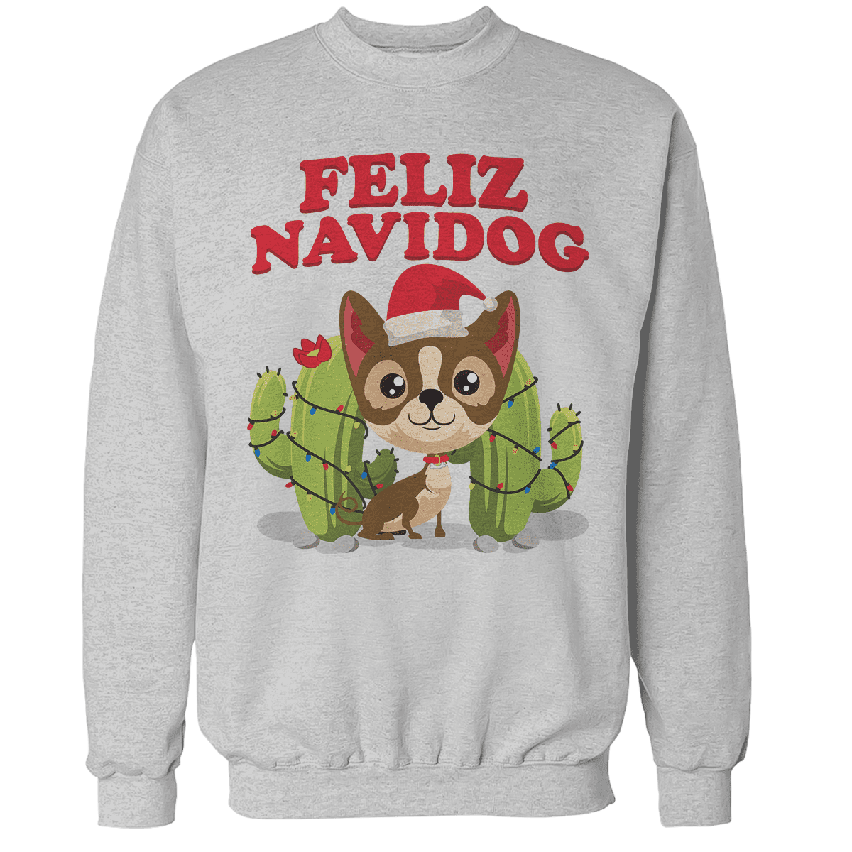 Raglan Premium Sweatshirt / Heather Gray / S Chihuahua Christmas