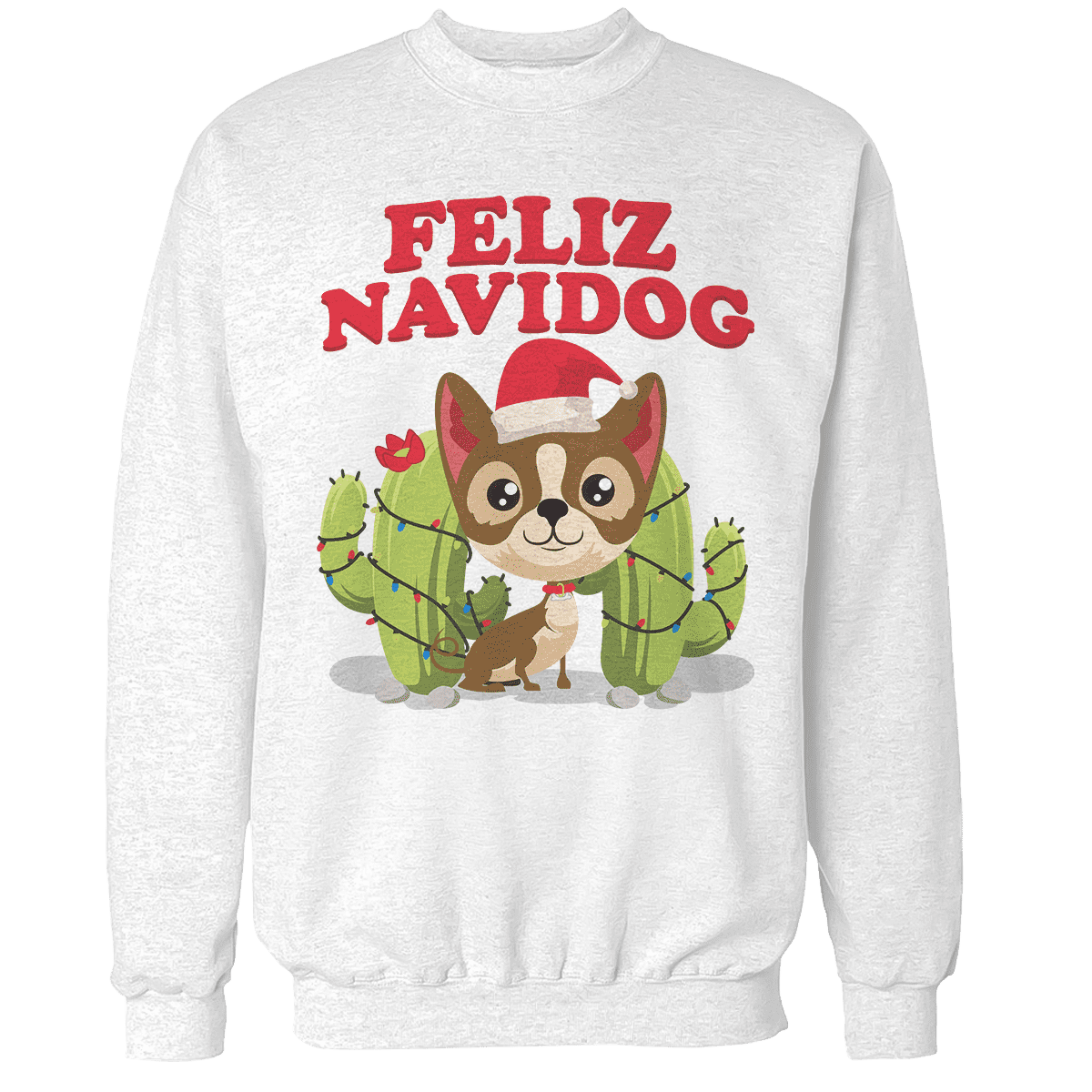 Raglan Premium Sweatshirt / White / S Chihuahua Christmas