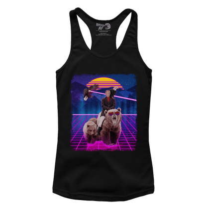 T-shirt Premium Ladies Racerback Tank / Black / XS Trump on a Bear (Ladies)