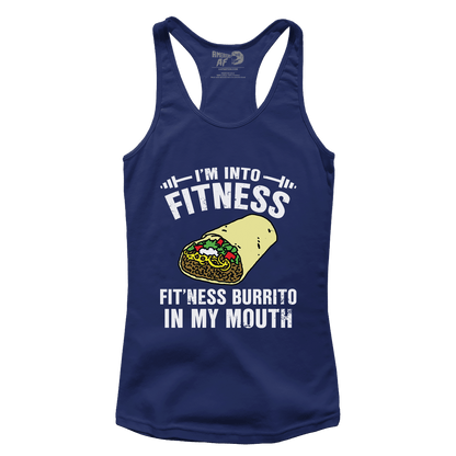 T-shirt Premium Ladies Racerback Tank / Navy / XS Fitness Burrito (Ladies)