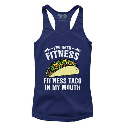 T-shirt Premium Ladies Racerback Tank / Black / 2XL Fitness Taco (Ladies)