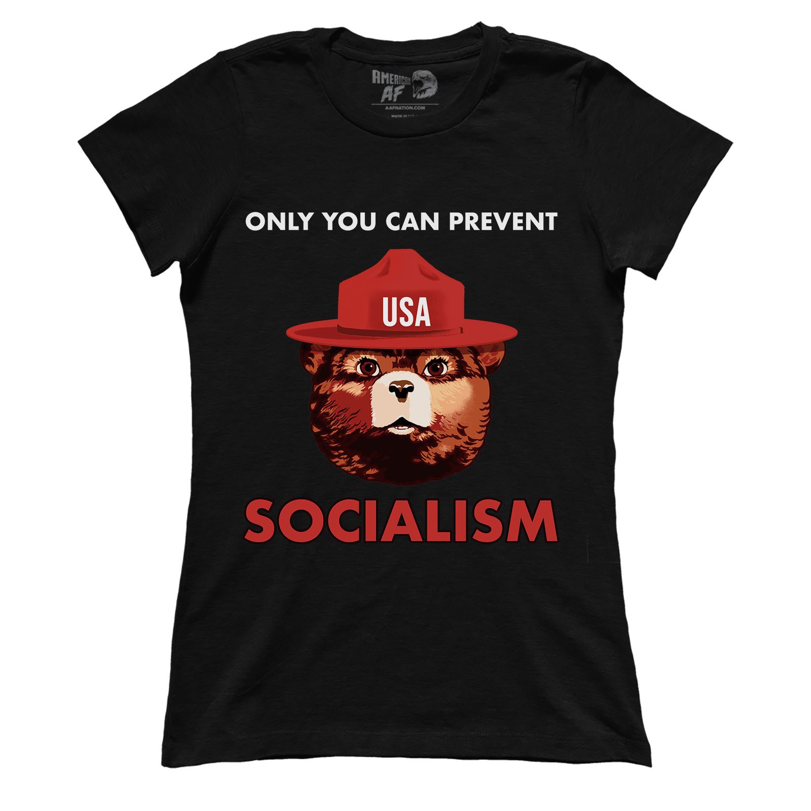 T-shirt Premium Ladies Tee / Black / S USA Bear (Ladies)