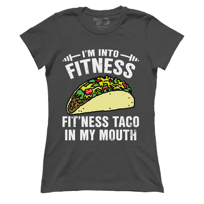 T-shirt Premium Ladies Tee / Dark Gray / S Fitness Taco (Ladies)