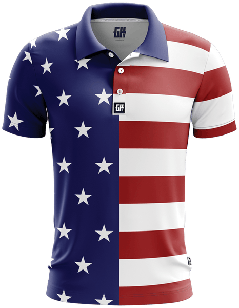 opening verkorten Jasje USA Flag Golf Polo | American AF - AAF Nation