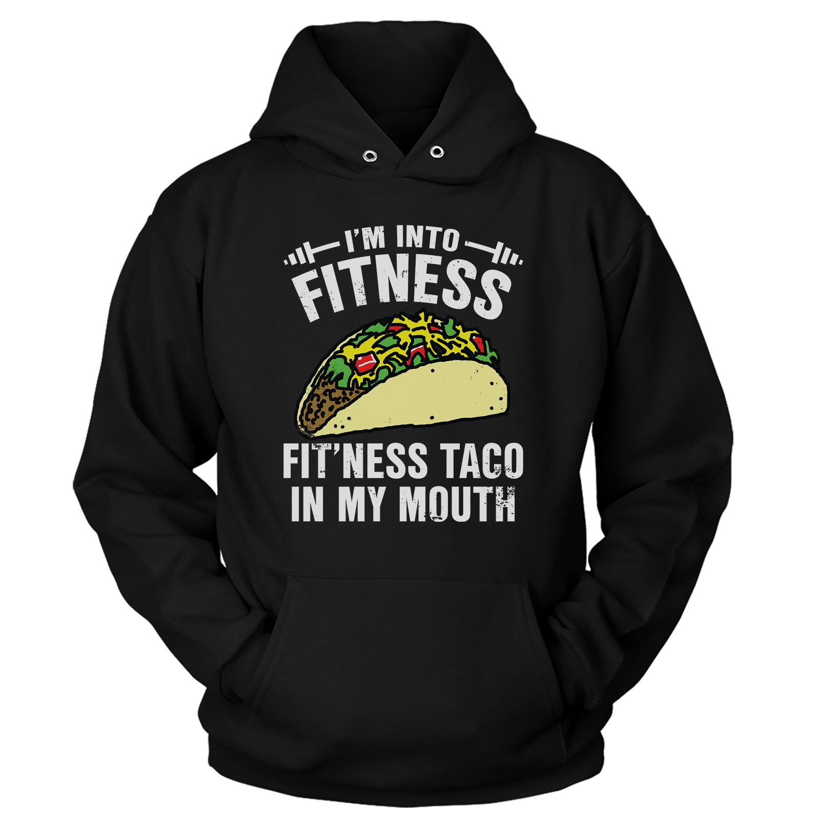T-shirt Unisex Hoodie / Black / S Fitness Taco (Ladies)