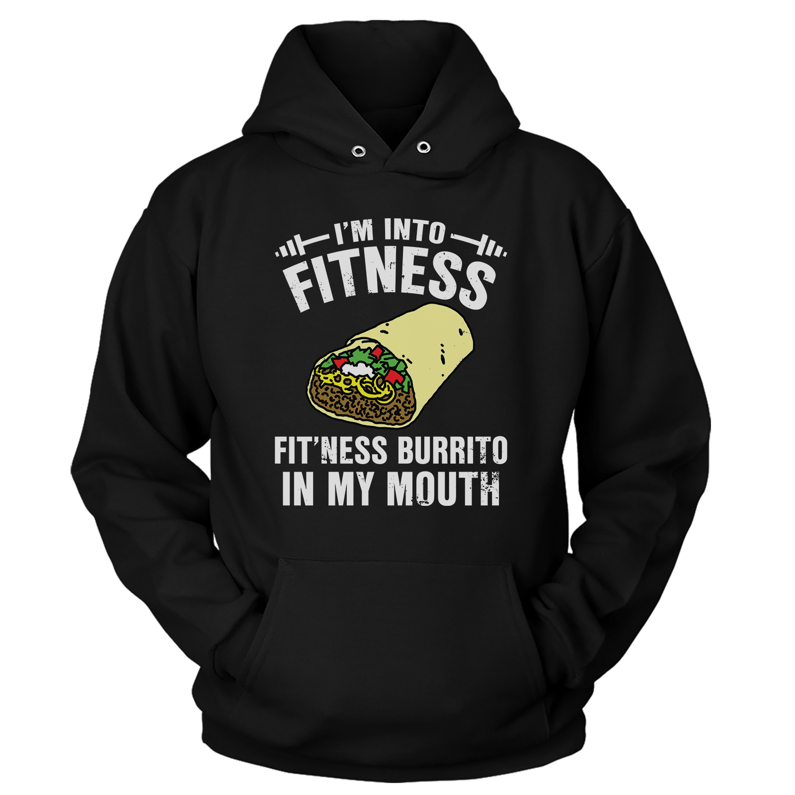 T-shirt Unisex Hoodie / Black / S Fitness Burrito (Ladies)