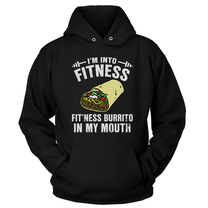 T-shirt Unisex Hoodie / Black / S Fitness Burrito (Ladies)