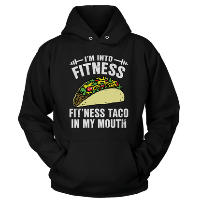 T-shirt Unisex Hoodie / Black / S Fitness Taco