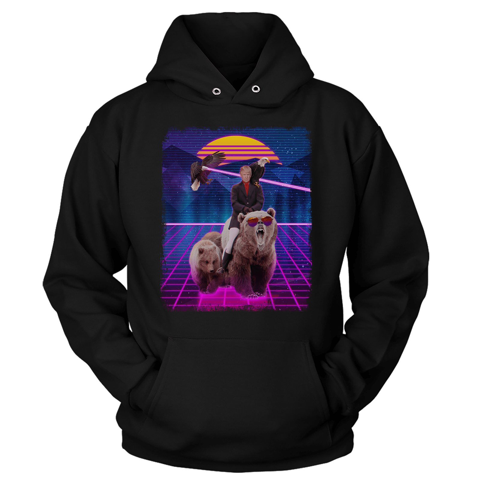 T-shirt Unisex Hoodie / Black / S Trump on a Bear (Ladies)