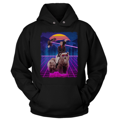 T-shirt Unisex Hoodie / Black / S Trump on a Bear (Ladies)