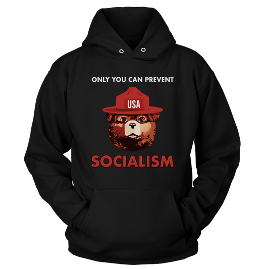 T-shirt Unisex Hoodie / Black / S USA Bear (Ladies)