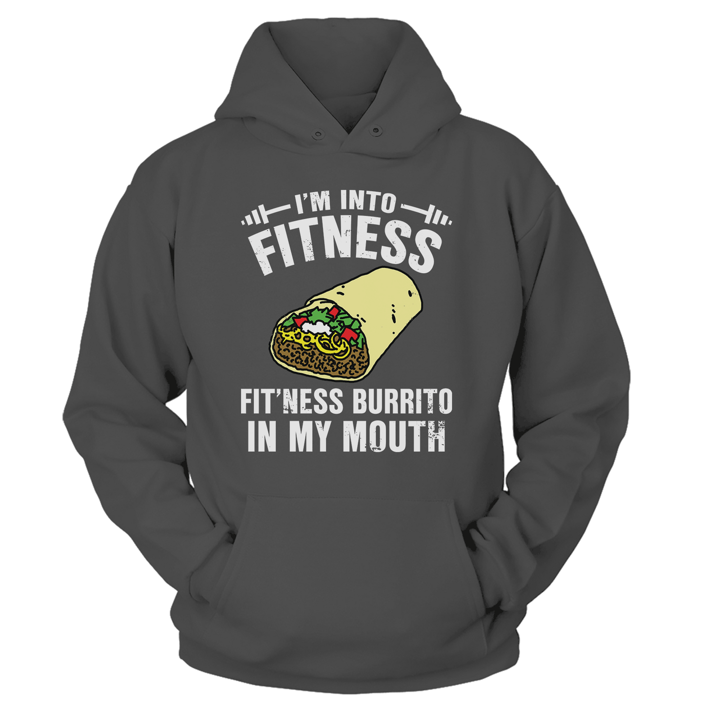 T-shirt Unisex Hoodie / Dark Gray / S Fitness Burrito (Ladies)