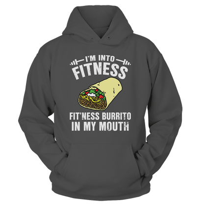 T-shirt Unisex Hoodie / Dark Gray / S Fitness Burrito (Ladies)