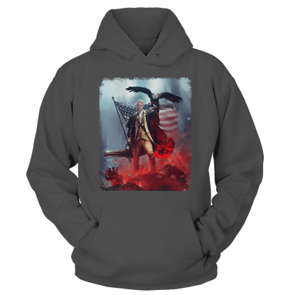 T-shirt Unisex Hoodie / Dark Gray / S Trump's America First (Ladies)