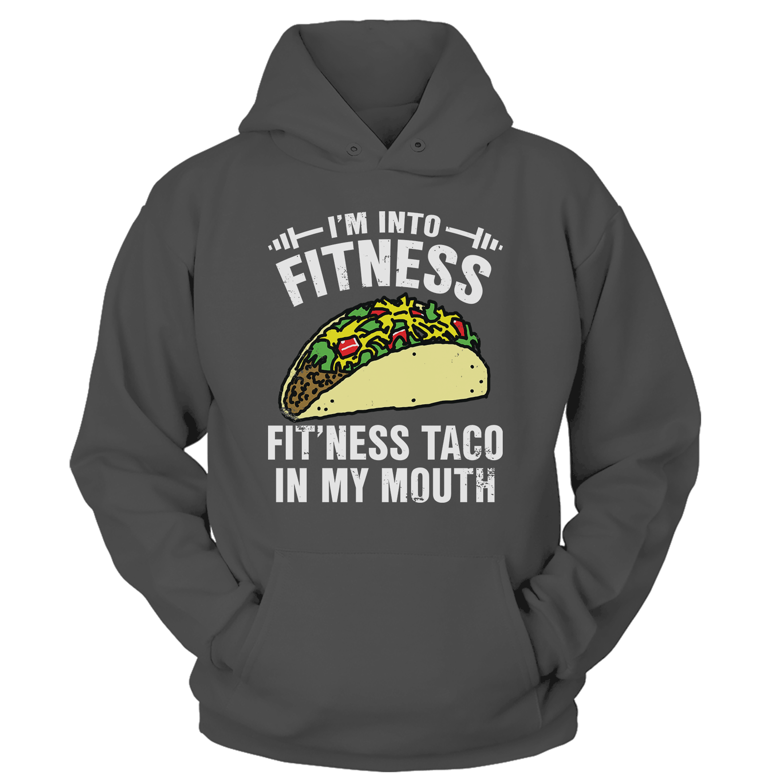 T-shirt Unisex Hoodie / Dark Gray / S Fitness Taco