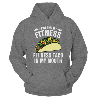 T-shirt Unisex Hoodie / Heather Gray / S Fitness Taco (Ladies)