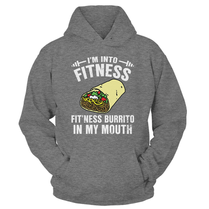 T-shirt Unisex Hoodie / Heather Gray / S Fitness Burrito (Ladies)