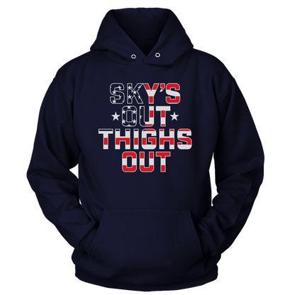 T-shirt Unisex Hoodie / Navy / S Sky’s Out, Thighs Out (Ladies)