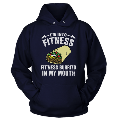 T-shirt Unisex Hoodie / Navy / S Fitness Burrito (Ladies)