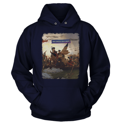 T-shirt Unisex Hoodie / Navy / S Trump Crossing Delaware (Ladies)