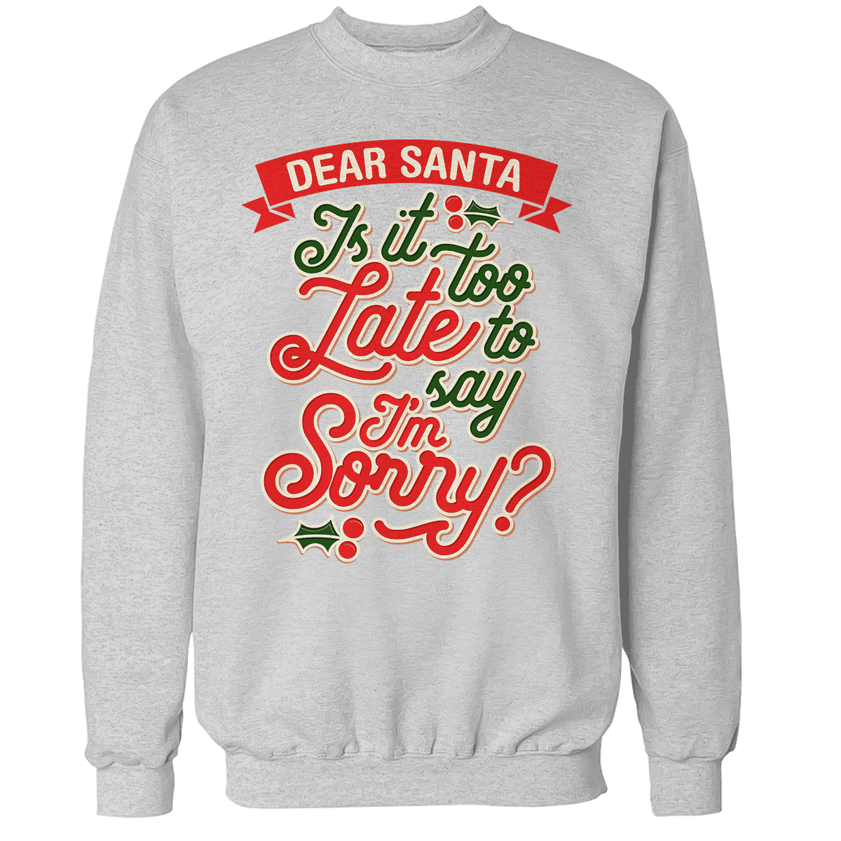 Raglan Premium Sweatshirt / Heather Gray / S Is it too late now to say I'm sorry?