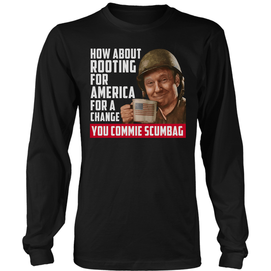 T-shirt Mens Long Sleeve / Black / S Trump Rooting for America V2
