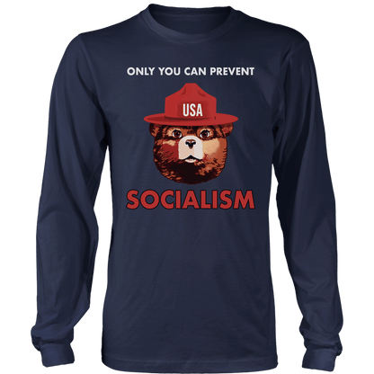 T-shirt Mens Long Sleeve / Navy / S USA Bear