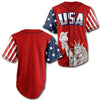 Shirt Custom Red USA Baseball Jersey