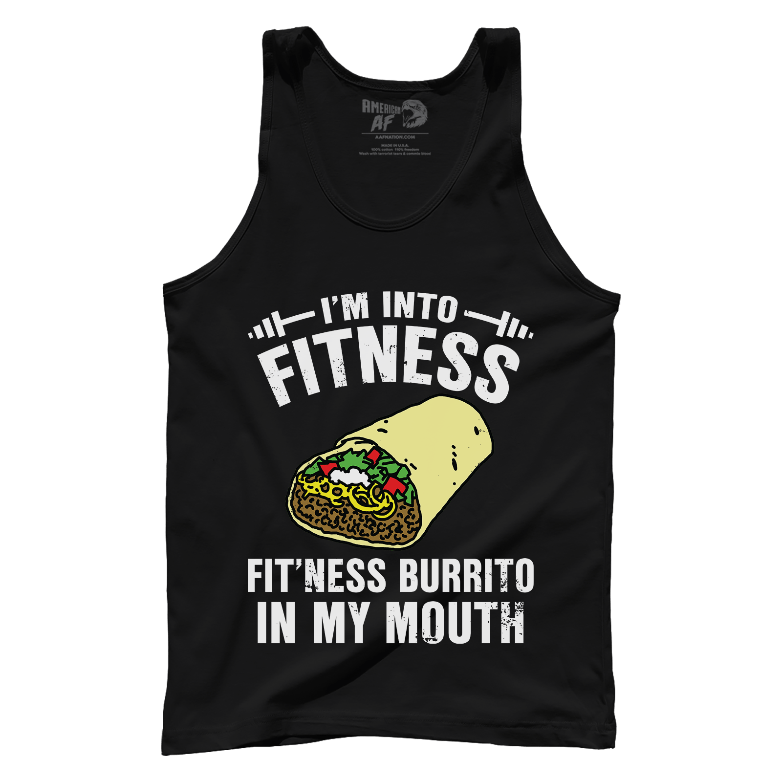 T-shirt Premium Mens Tank / Black / S Fitness Burrito