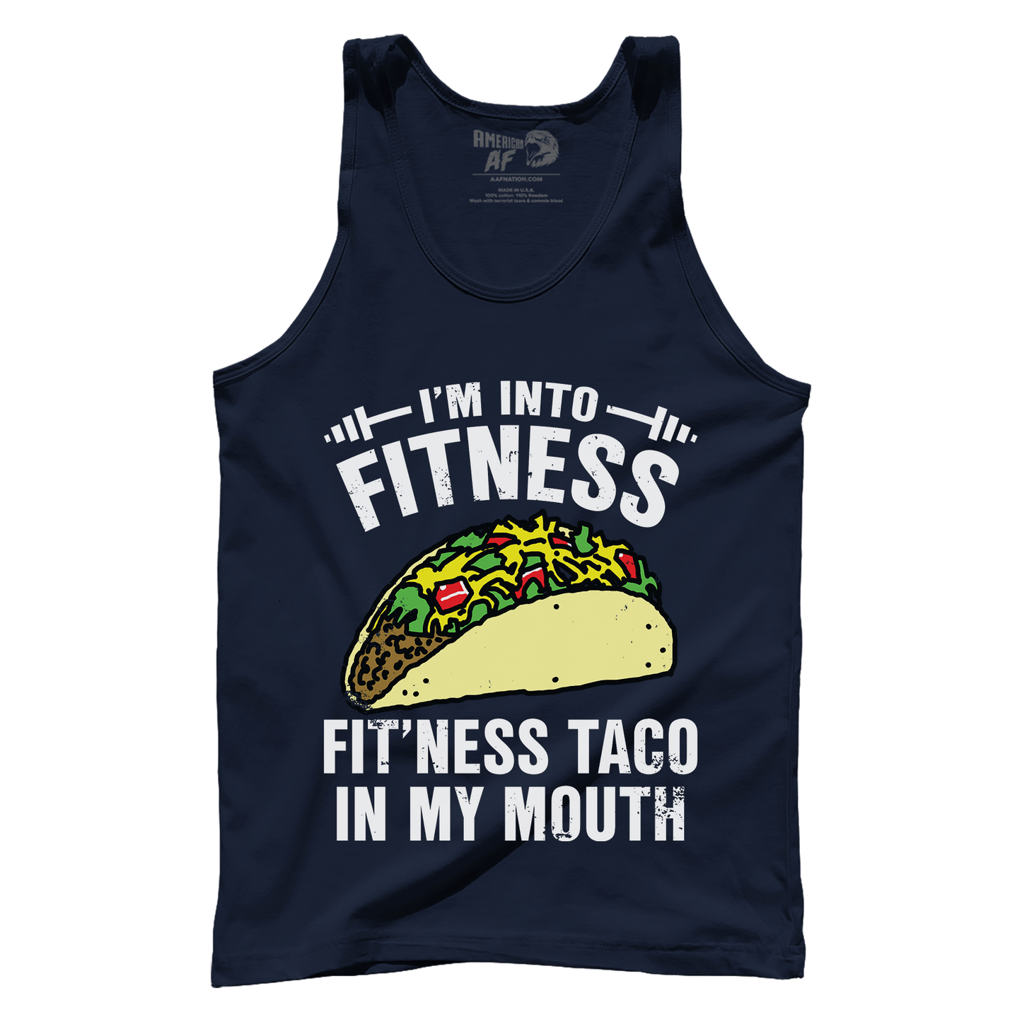 T-shirt Premium Mens Tank / Navy / S Fitness Taco