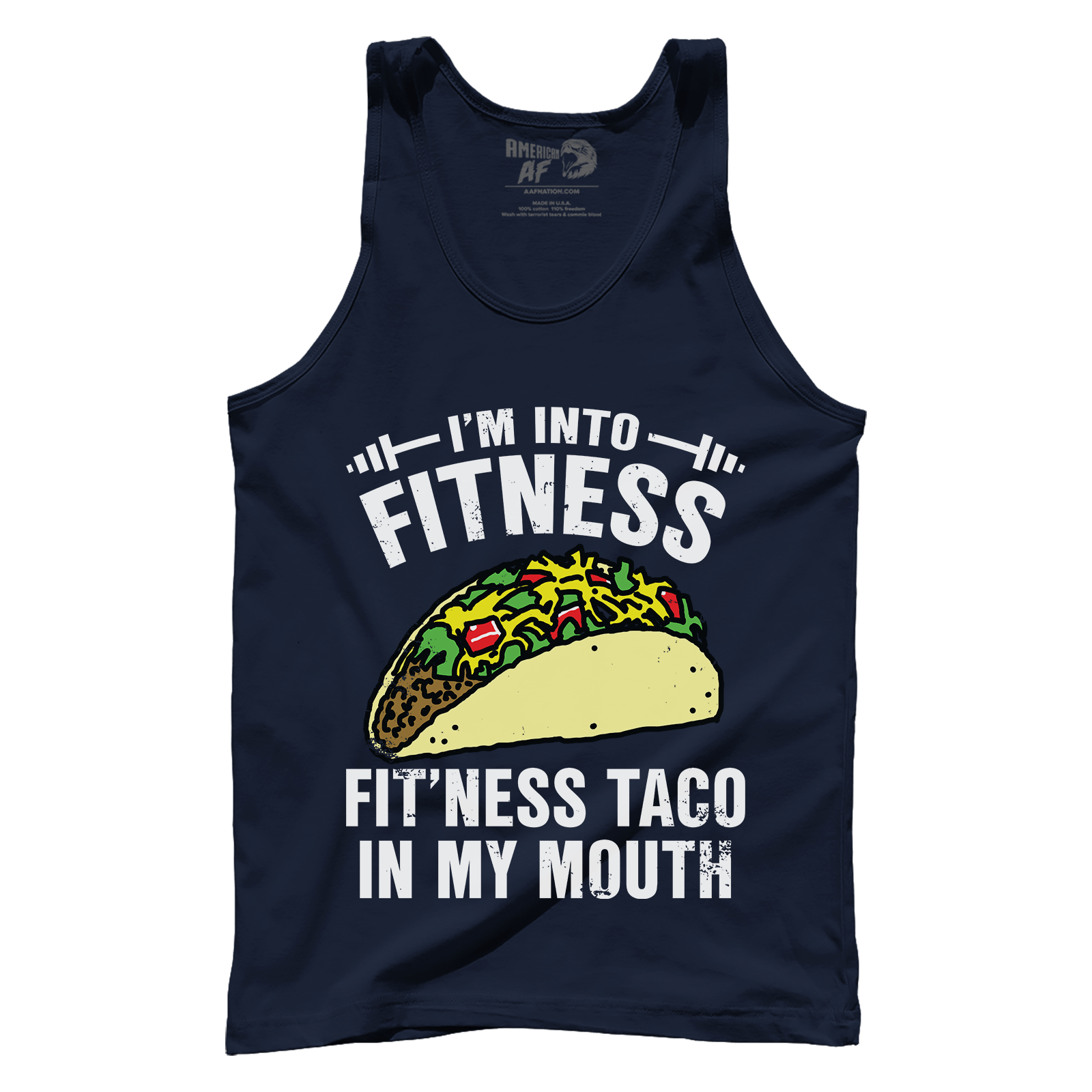 T-shirt Premium Mens Tank / Navy / S Fitness Taco