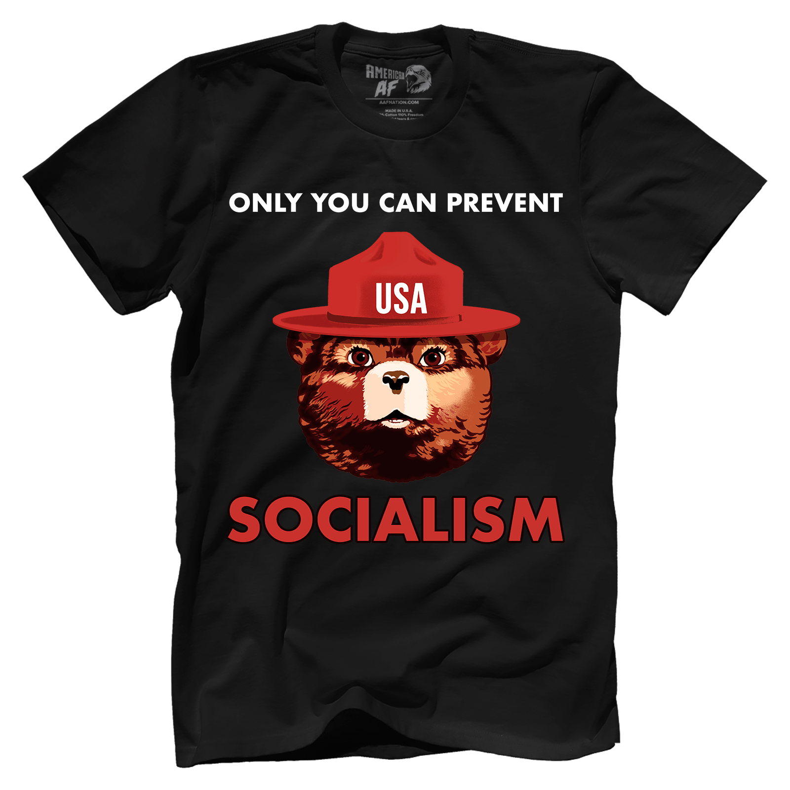 T-shirt Premium Mens Shirt / Black / XS USA Bear
