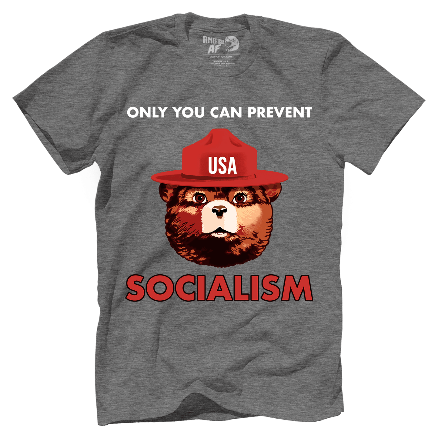 T-shirt Premium Mens Shirt / Heather Gray / XS USA Bear