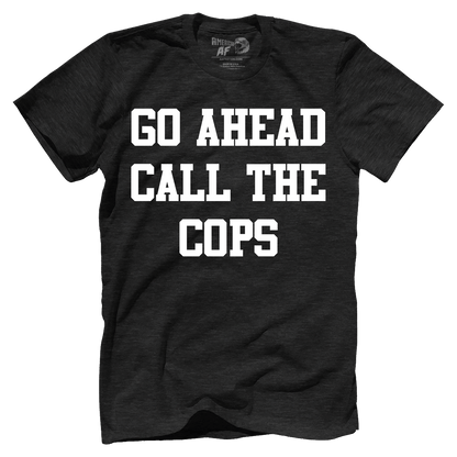 T-shirt Premium Mens Triblend Shirt / Black / S Go Ahead Call the Cops