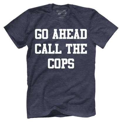 T-shirt Premium Mens Triblend Shirt / Navy / S Go Ahead Call the Cops