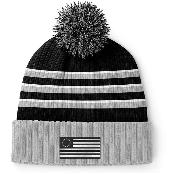 13 Colonies Black Patch Beanie