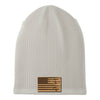 Rifle Flag Leather Patch Beanie