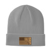 Rifle Flag Leather Patch Beanie