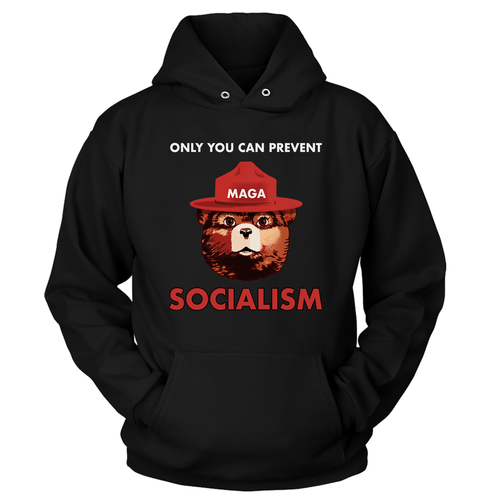 T-shirt Unisex Hoodie / Black / S MAGA Bear (Ladies)