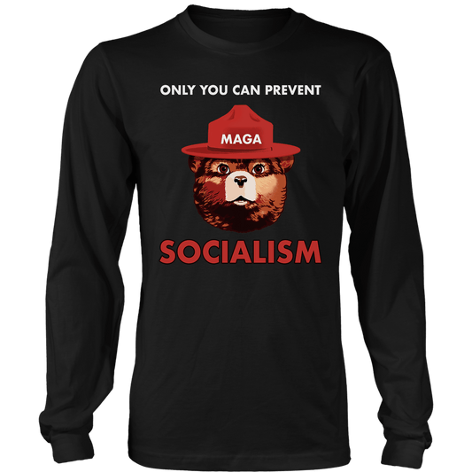 T-shirt Mens Long Sleeve / Black / S MAGA Bear